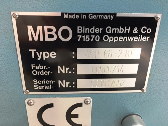 MBO ASP 66-2ME mobile stream delivery with integrated pressing station Used MBO ASP 66-2ME mobile stream delivery with integrated pressing station