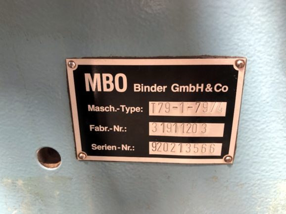MBO T79 442 folding machine SAP delivery 07