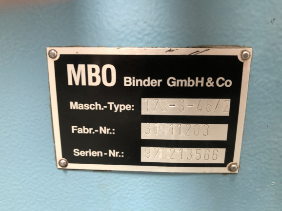 MBO T79 442 folding machine SAP delivery 09