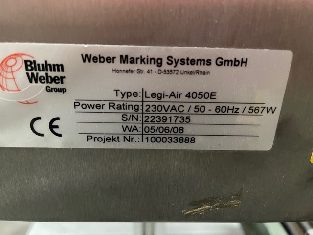 Weber Legi-Air 4050E label printer and applicator (5)