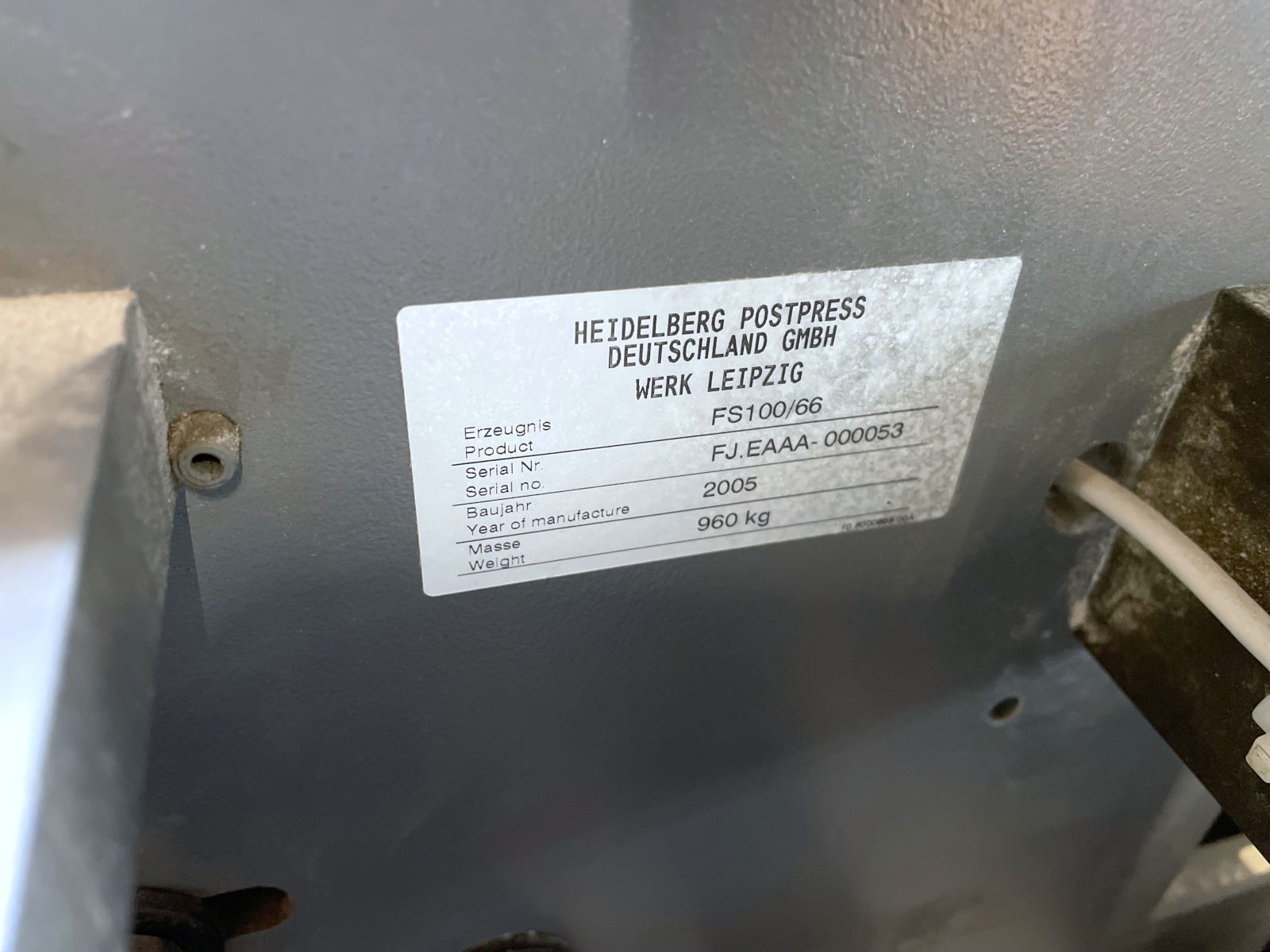 Heidelberg FS 100 66 thread sealing machine 2005 9