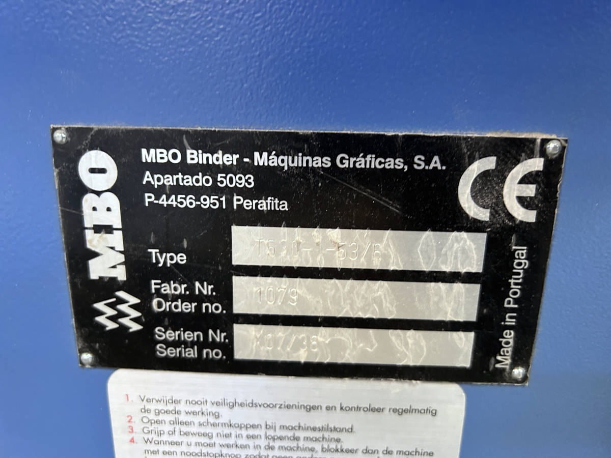 MBO T530 folding machine 2007 8
