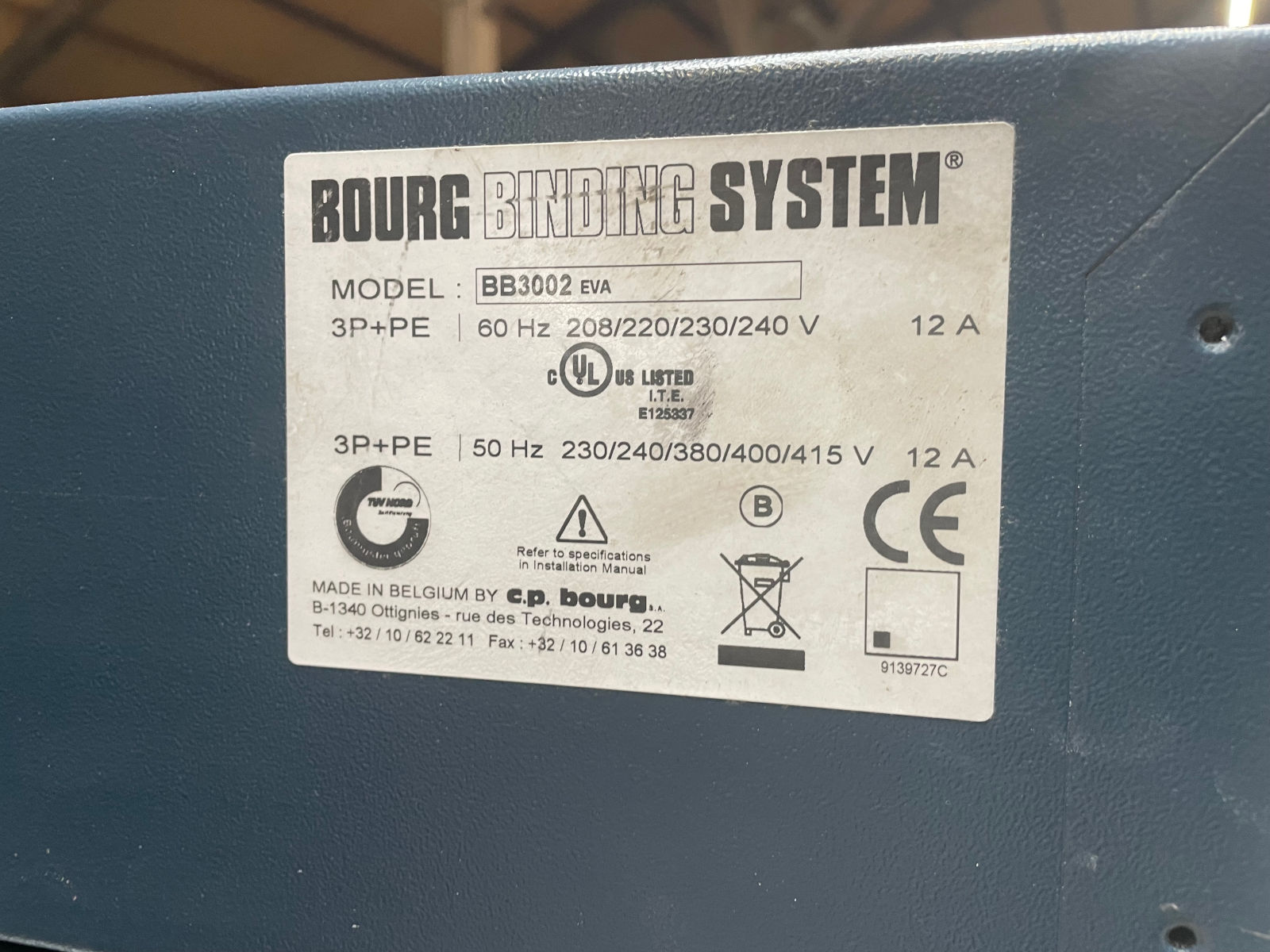 Bourg BB 3002 EVA perfect binder details